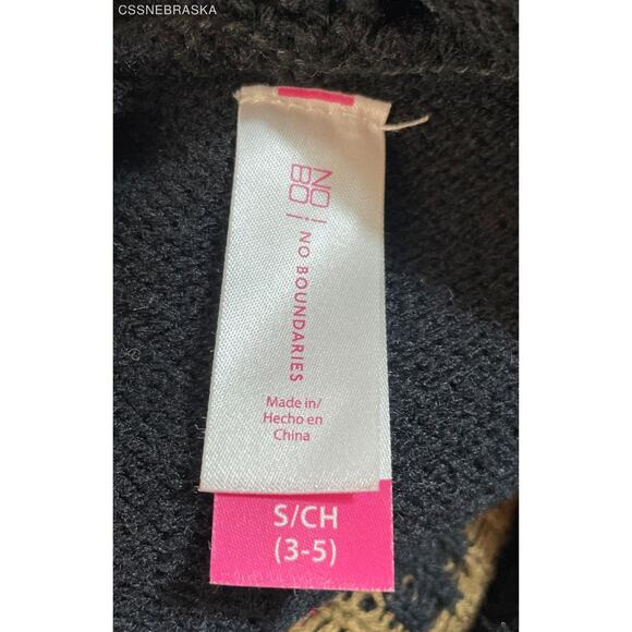 NOBO Black Women's Christmas Hoodie Sweater Santa’s Favorite -‎ Size S/CH 3-5 - Picture 5 of 6